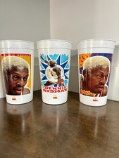 1996 McDonald&rsquo;s Dennis Rodman Vintage Promo Collectible cups- New set of three.