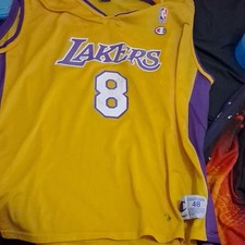 Champion Los Angeles Lakers Kobe Bryant #8 Gold Jersey Size 48 NBA
