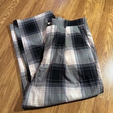 Urban Outfitters Pant Helena Menswear Trouser Women XXXL Black Pink Plaid Y2K