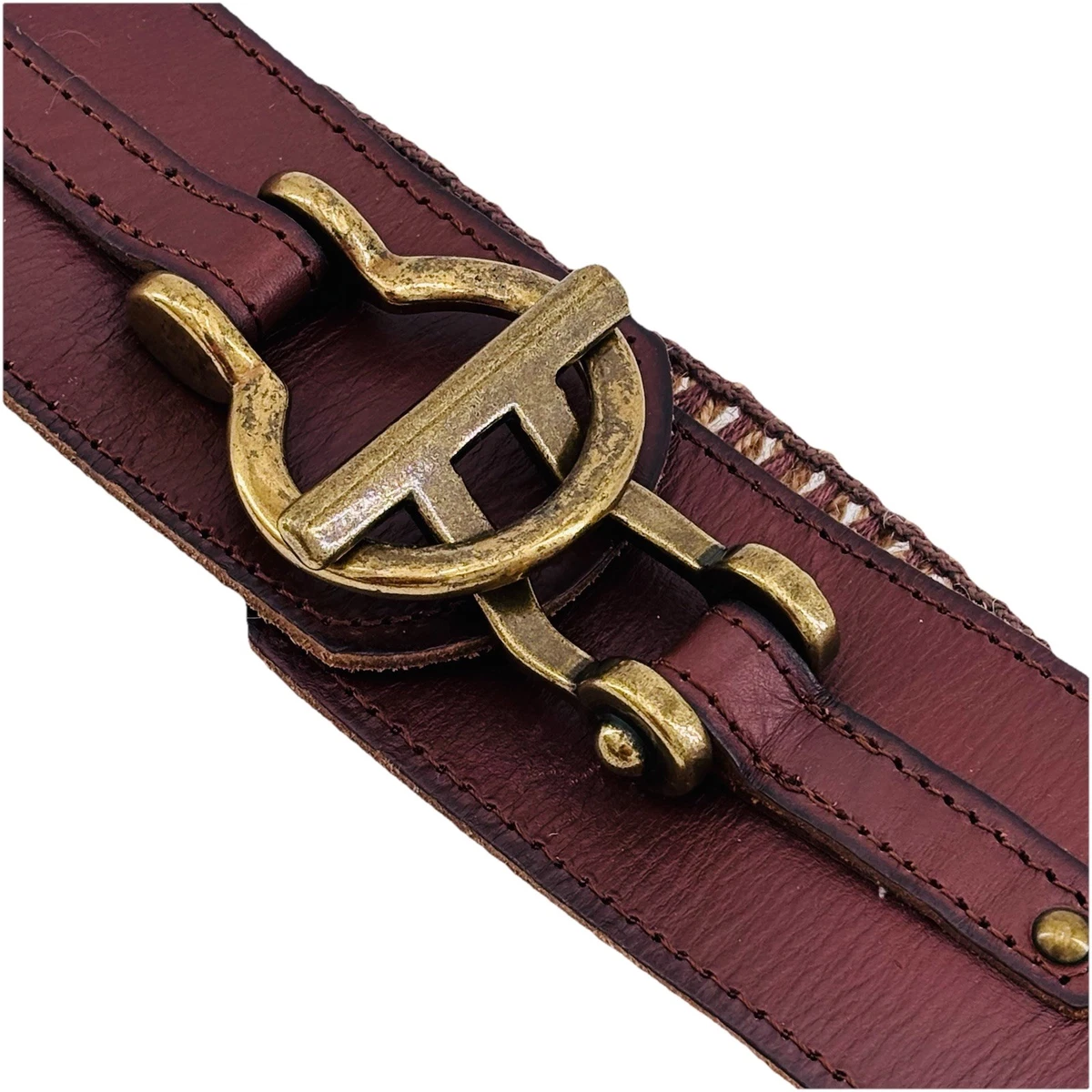 Fossil Belt Women\'s M Brown Leather Woven Classic Pin Buckle Waist Size Medium Women Fossil Belt - Etsy main image 4