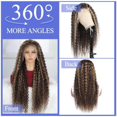 1B/27 Ombre Highlight Honey Blonde Deep Wave Human Hair Free