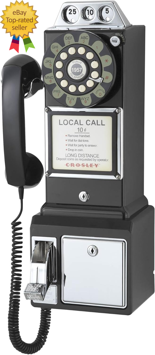 CR56-BK 1950'S Payphone with Push Button Technology, Black | eBay