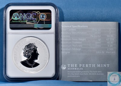 2021-P $2 Australia Silver 2oz Wedge-Tailed Eagle Reverse PF70 UHR