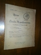 Revue des études napoléoniennes (Europe, les origines)
