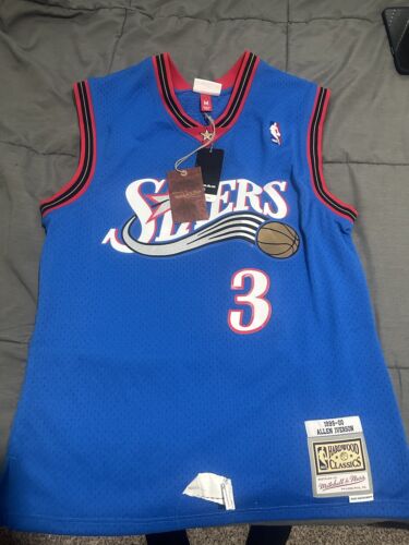 Mens Mitchell & Ness NBA SWINGMAN ALTERNATE JERSEY - 76ERS 2000 ALLEN IVERSON