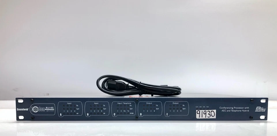 BSS Soundweb London BLU-102Conferencing Processor w/Power Cord&Weidmuller module - Image 2 of 4