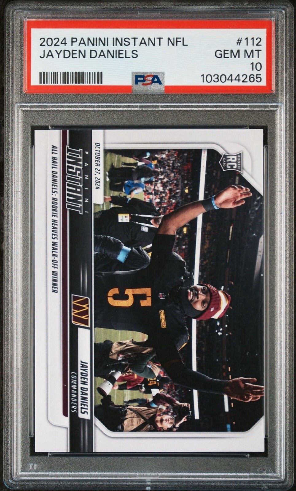 Jayden Daniels Panini Instant NFL #112 Base