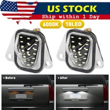 Set 2 Led License Plate Tag Light For 2007-2014 Chevy Tahoe Suburban Gmc Yukon