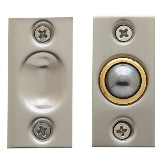 Baldwin 0425-150 Adjustable Ball Catch and Strike - Jamb Fit Satin Nickel