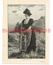 Summer Sketching, Victorian Art, Book Illustration (Print), c1887
