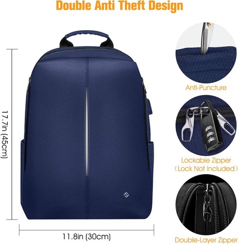 15.6 inch Laptop Backpack Casual Daypack with USB Port for Travel Business Work - Picture 4 of 11