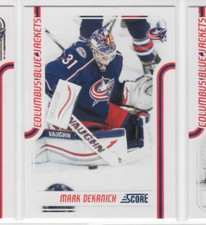 Mark Dekanich 11-12 Panini Score Hockey Base Common #155 Columbus Blue Jackets