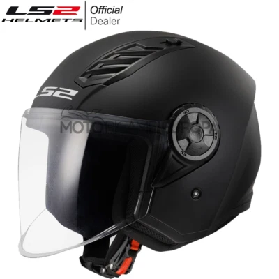 Casco Jet LS2 OF616 Airflow II 2 Nero Opaco Interno Removibile Prese D'Aria