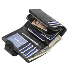 Women's Leather Foldable Mini Wallet Credit Card Holder Coin Wallet Pocket Purse