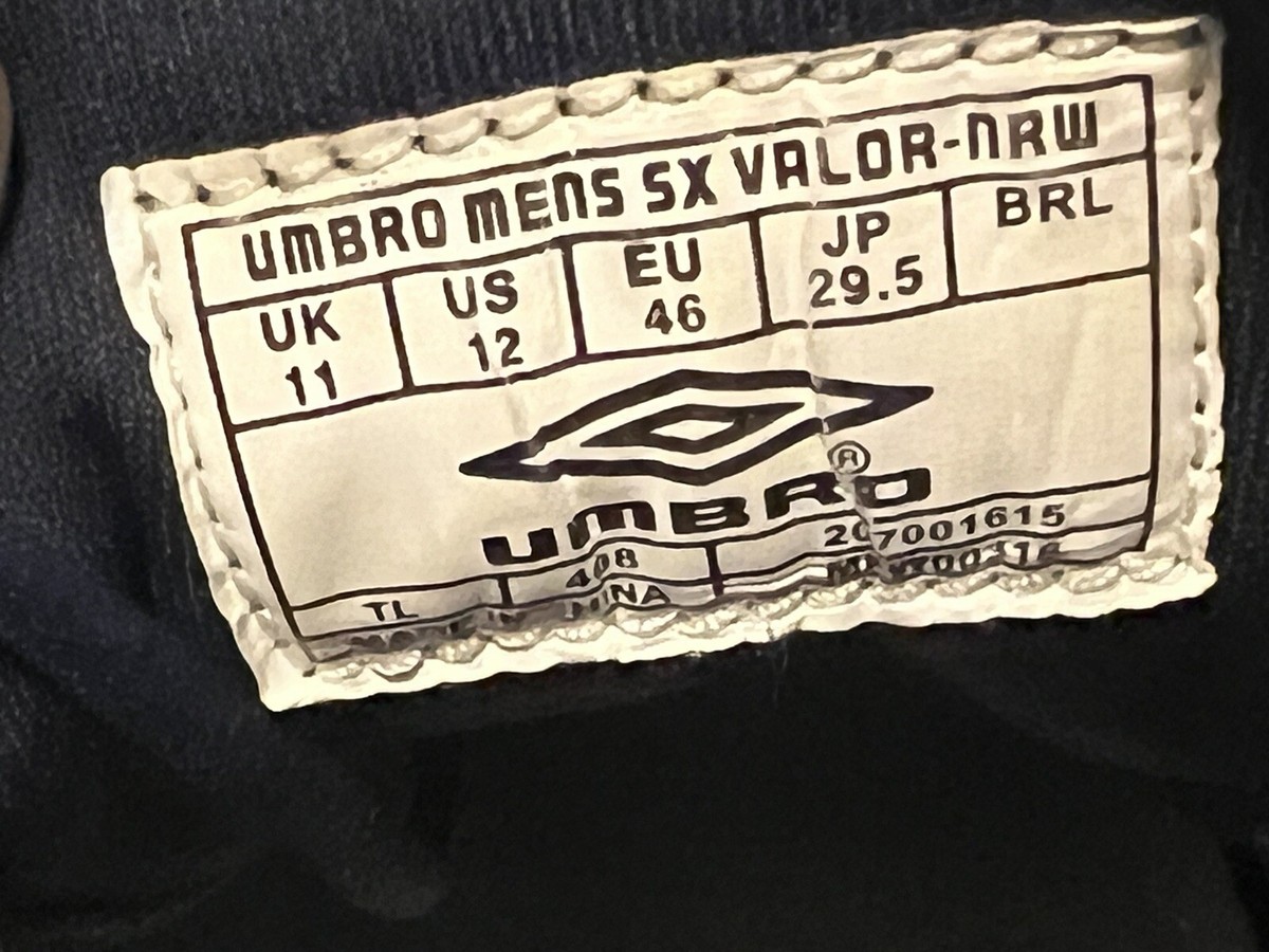 Umbro SX Valor NRW Soccer Cleats Men's 12 Michelin Leather Blue