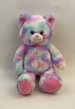 Build A Bear Workshop BAB Cat Kitty Pastel Tie Die 16" Plush Stuffed Animal