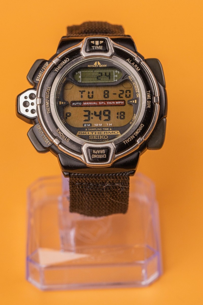 SEIKO SKI THERMO セイコースキーサーモ SEIKO - SEIKO SKI THERMO スキーサーモ デジタル腕時計 の通販