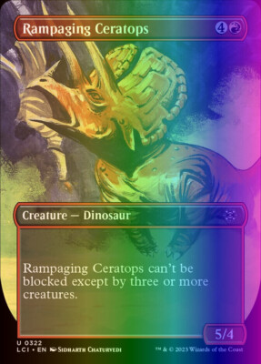 MTG Rampaging Ceratops (322/491) The Lost Caverns of Ixalan LP FOIL
