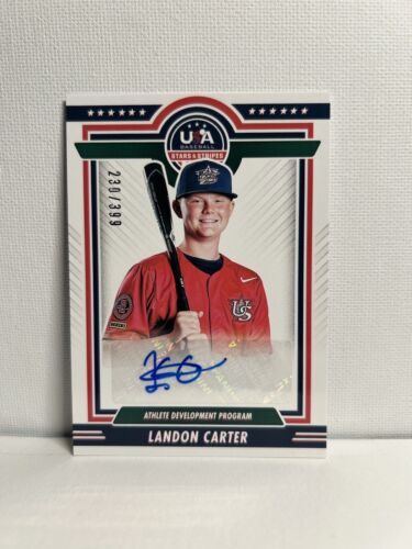 2022 Panini USA Baseball Stars & Stripes /399 Landon Carter #ADP1-LC Auto - Zdjęcie 1 z 2