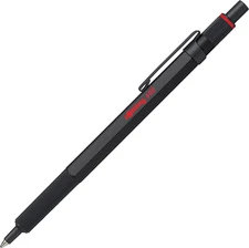 ROtring 600 Ballpoint Pen, Medium Point, Black Ink, Black Barrel, Refillable