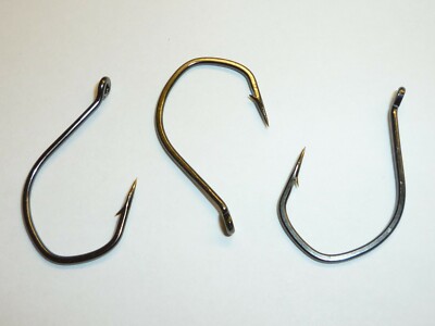 (25) VMC 7119BN DROP SHOT HOOKS (SIZE 1/0) BLACK-NICKEL (BULK) 7119 BN