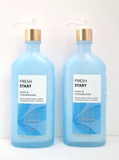 2 Bath & Body Works Sage & Cedarwood Fresh Start Aromatherapy Body lotion 6.5 oz