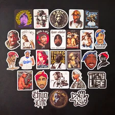 Tupac Shakur 2Pac Vinyl Stickers Hip Hop Rap Thug Life Graffiti Art Music Street