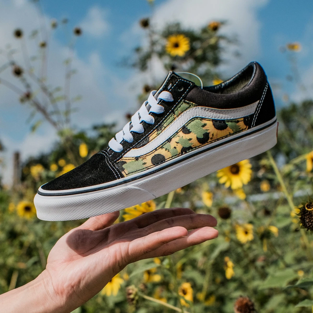 praktisk hovedlandet Picket Vans Old Skool x Sunflower Custom Handmade Shoes By Patch Collection | eBay