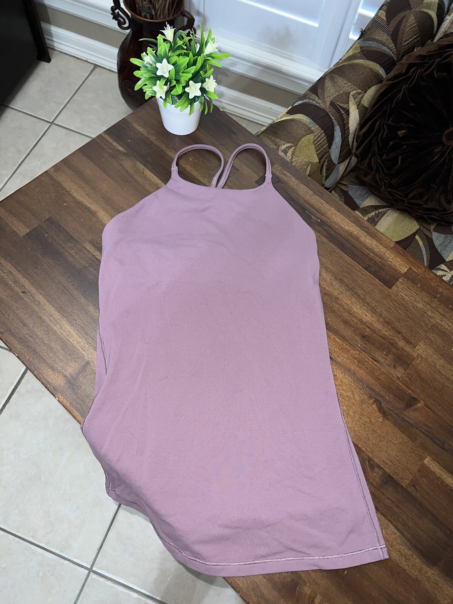 Lululemon Shirt Women Size Dusky Mauve Sun Setter Tank Nulu