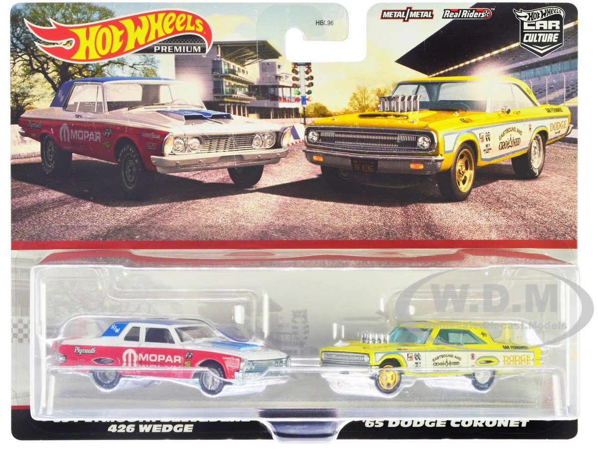 1963 PLYMOUTH BELVEDERE & 1965 DODGE CORONET SET OF 2 PCS BY HOT