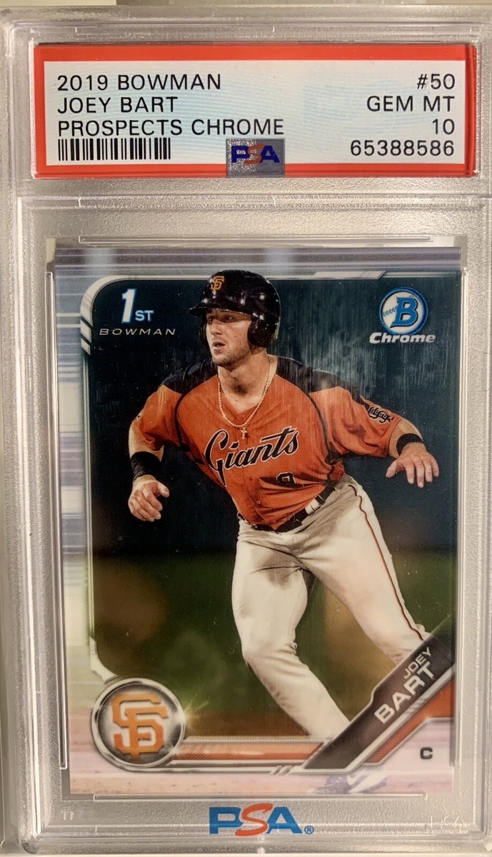 その他 Joey Bart Bowman 2019 RC Auto  /50 SP 2019 Joey Bart 1st Bowman Chrome Prospects PSA 10 GEM MT Giants | eBay