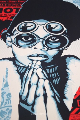 Obey Late Hour Riot Druck von Shepard Fairey signiert und nummeriert - Bild 3 von 6