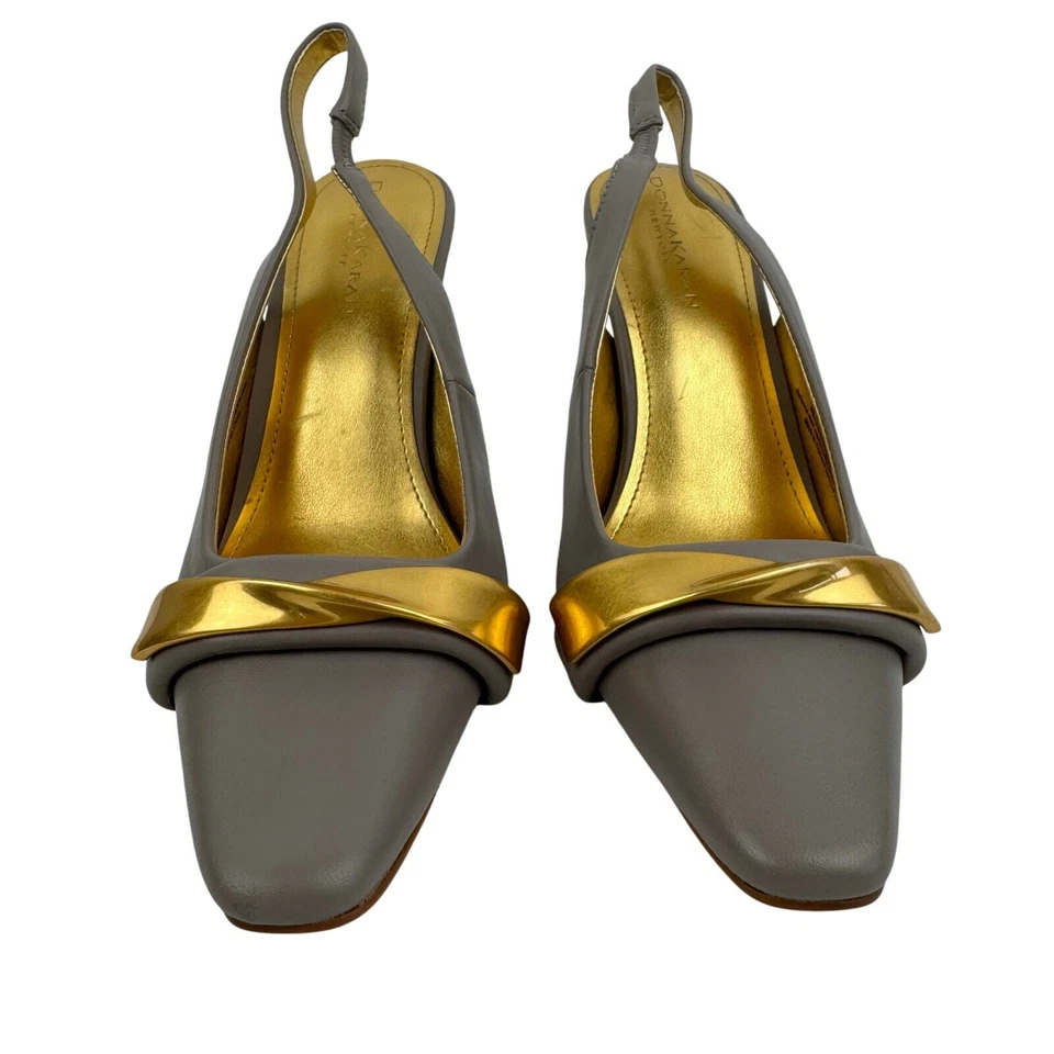 Zapatos de salón Donna Karan Sayer punta cuadrada de cuero con cordones en la nube nuevos sin caja talla 6,5 m Foto 3 de 4