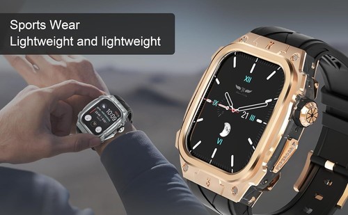 New 2024 Rugged Metal Cover Case+Silicone Strap for Apple Watch Series 10 46mm - Picture 4 of 56