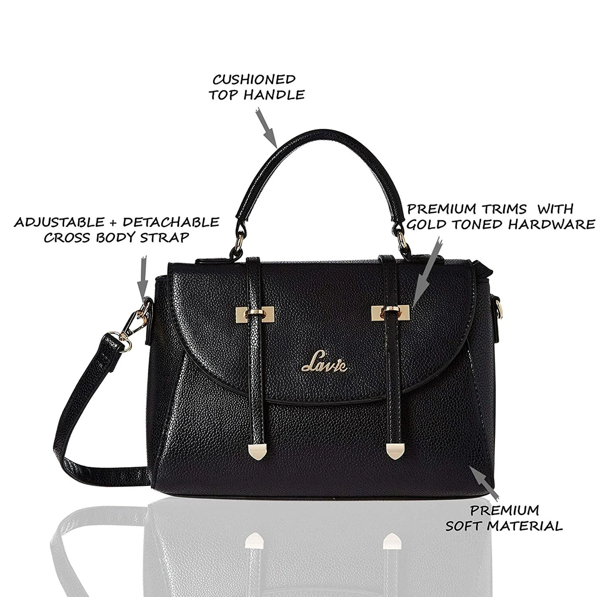 NEW Lavie Beech Women's Satchel Handbag Pebble Texture Gold Toned Metal  Hardware | eBay