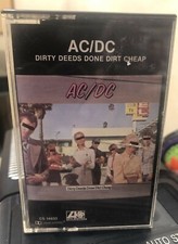 AC/DC Cassette Dirty Deeds Done Dirt Cheap Audio Tape CS 16033