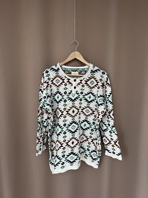 Denim Supply Ralph Lauren Aztec Knit Light Sweater Mens Size M/L Multicolor 