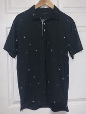 Nike Dri-FIT Player All Over Print Men  s SMALL Golf Polo Shirt Black DH0645-010