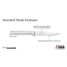 Rada Serrated Steak knives Gift Box Sets & Singles Silver/Black USA made 3 7/8"