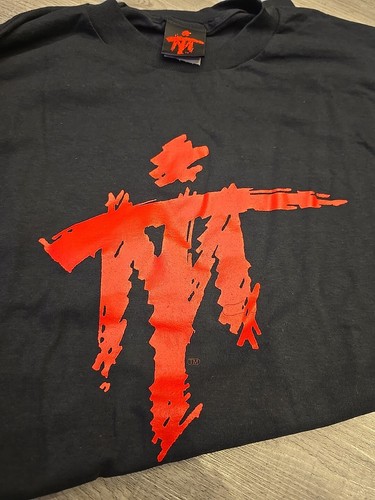 IRON Mike TYSON BOXING Black T SHIRT Retro RETIRED LOGO MT Vintage Dead stock L - Picture 4 of 5