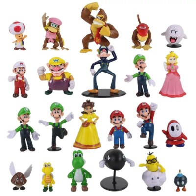 Figurine Super Mario Bros Set 22-tlg. aus PVC, 4 cm, ab 5 Jahren