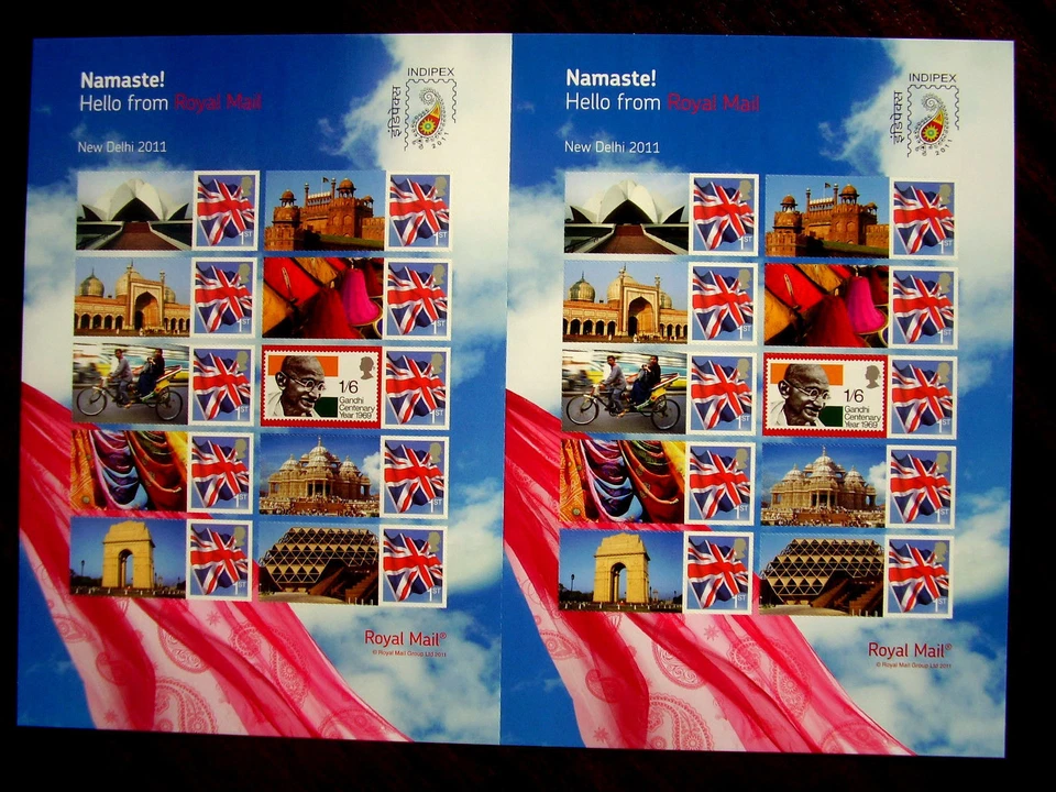 Great Britain - "ARCHITECTURE ~ MAHATMA GANDHI ~ INDIPEX 2011" Mint Smiler Sheet - Image 2 of 3
