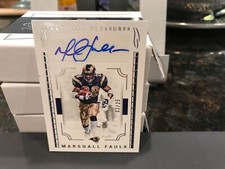 National Treasures Autograph Rams Marshall Faulk 02/25 2016