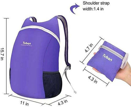 Ultraleichter Packbarer Wasserabweisender Rucksack für Reisen Camping Outdoor... - Bild 2 von 6