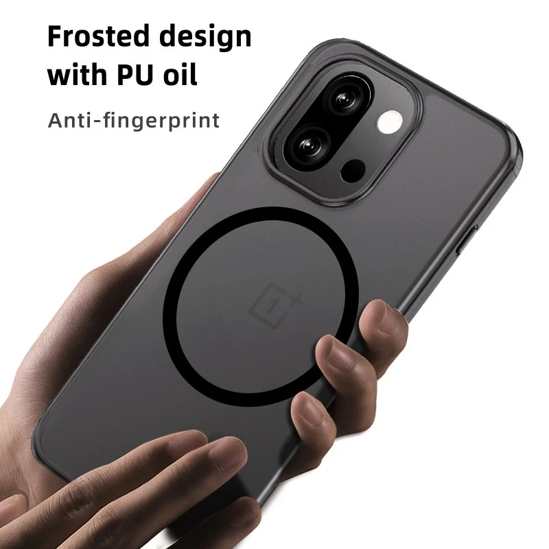 For OnePlus 13T 13s Wireless Charging Translucent Acrylic Matte Clear Cover Case - Image 3 of 4