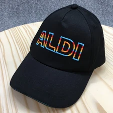 Aldi Gear Baseball Cap Unisex Black OSFA Adjustable Curved Brim Embroidered
