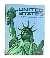 Vintage Empty 1847-1990 H.E. HARRIS UNITED STATES LIBERTY STAMP ALBUM Used