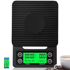 Coffee Scale with Timer - 0.1g Accurate, 3kg Drip Espresso Scale for Pour Over C