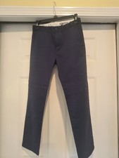 NWT J. Crewcuts Boys Chino Stretch Slim Fit Adjustable Navy Twill Pants Size 12