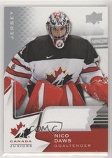 2020-21 Upper Deck Team Canada Juniors Men's U-20 Jerseys Nicolas Daws #23 0a2